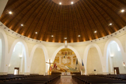 11) The large chapel inside the Immaculate Heart of Mary Refuge of Souls church will welcome thousands of pilgrims. Masses will be held from August 6 onwards. Paravati, Italy. April 10, 2022. (Photo by Eleonora Francica for Faith Wire)