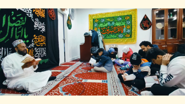 Sunday school underway at the Al-Mahdi Foundation mosque on Brooklyn’s Coney Island Avenue (Photo: Meghnad Bose)